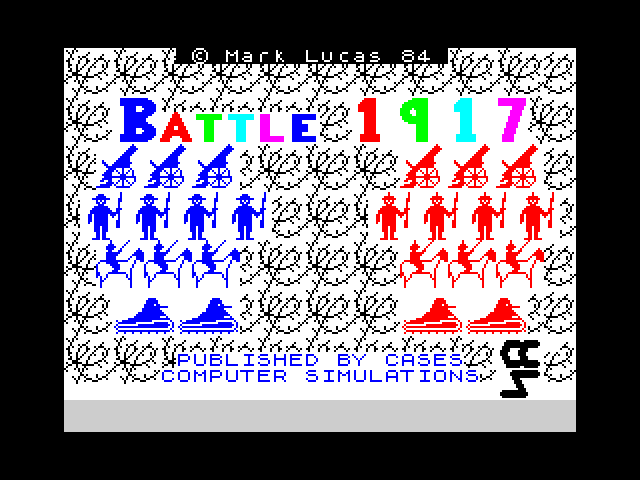 Battle 1917 title screen for ZX Spectrum